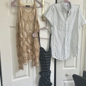 ASOS Beige, Black, and White Tops